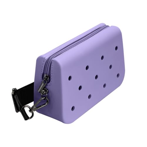 Coco EVA Croc Crossbody Bag – Lightweight Waterproof Shoulder Bag (Pastel Purple)