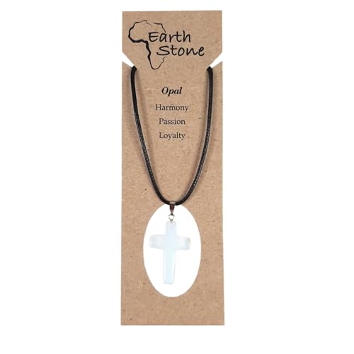 Earth Stone Collection - Cross Stone Necklace (Turquoise)