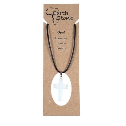 Earth Stone Collection - Cross Stone Necklace (Turquoise)