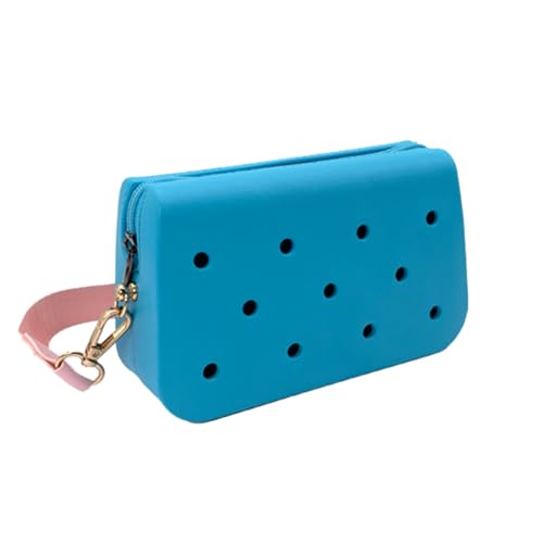 Coco EVA Croc Crossbody Bag – Lightweight Waterproof Shoulder Bag (Blue)