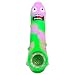 Silicone Rasta Pipe – Pickle Rick (Pink And Green)