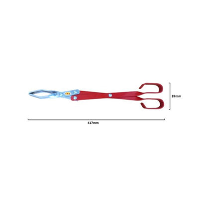 Medium 417mm Aluminium Braai Tong And Flexible Extra Length Braai Lighter (Brown)