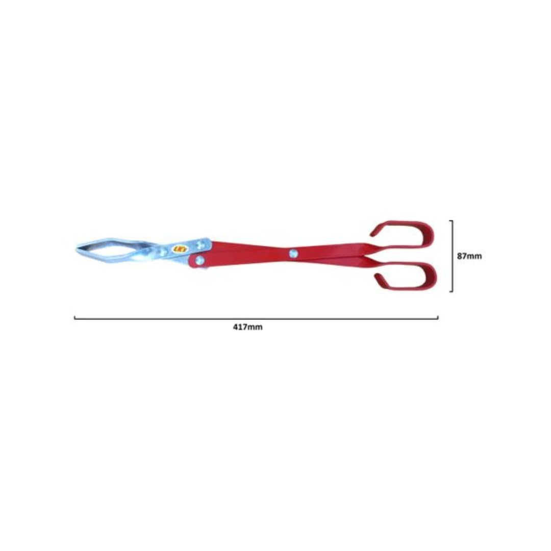 Medium 417mm Aluminium Braai Tong And Flexible Extra Length Braai Lighter (Yellow)
