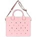 Nana EVA Croc Bag with Shoulder Strap – Lightweight Waterproof Tote Handbag (Pink)