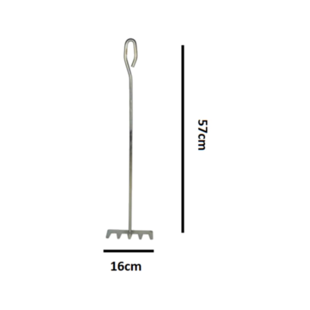 Braai Rake And Flexible Extra Length Braai Lighter (Brown)