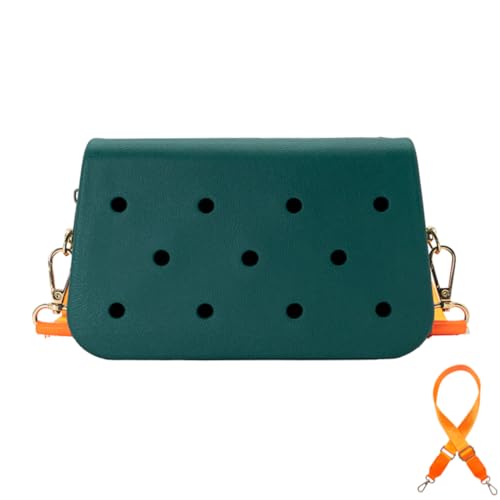 Coco EVA Croc Crossbody Bag – Lightweight Waterproof Shoulder Bag (Green)