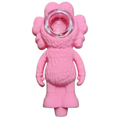 Silicone Rasta Pipe – Elmo (Removable Bowl, 5 Colours) (Pink)