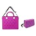 Nana EVA Croc Shoulder Bag & Coco EVA Croc Crossbody Bag Combo Set (Purple)