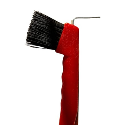Horse Hoof Pick with Brush (Red)