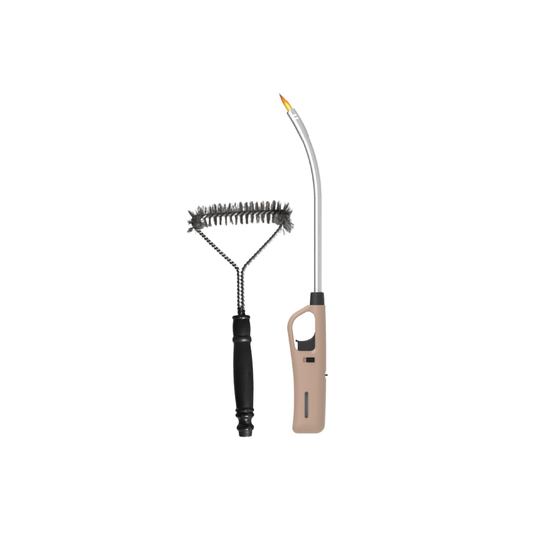 Braai Wire Grid Brush And Flexible Extra Length Braai Lighter (Brown)