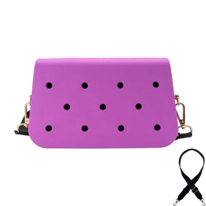 Coco EVA Croc Crossbody Bag – Lightweight Waterproof Shoulder Bag (Purple)