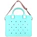 Nana EVA Croc Bag with Shoulder Strap – Lightweight Waterproof Tote Handbag (Pastel Blue)
