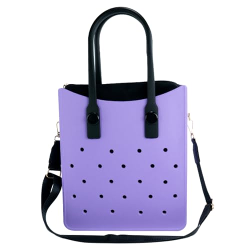 EVA Croc Tote Bag with Adjustable Strap – Ztylish (Purple)