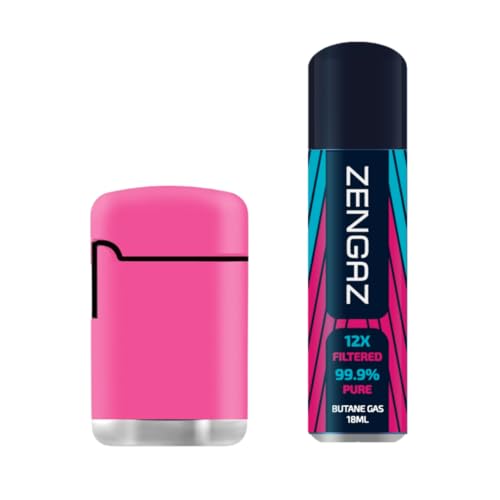 Zengaz ZL 3 Mega Jet Flame Lighter Pink + 18ml Gas