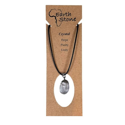 Earth Stone Collection - Polished Crystal Stone Necklace (Crystal)