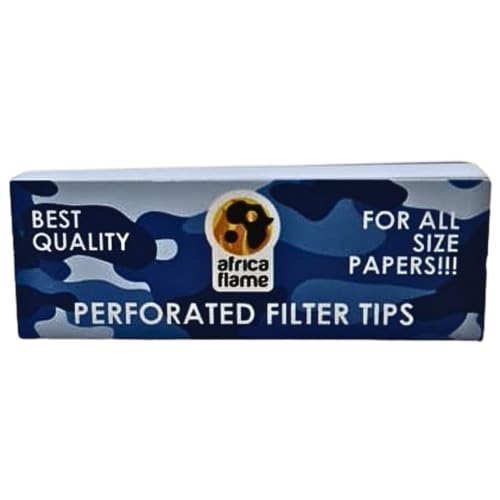 Value Pack - 10 Africa Flame Hemp Rolling Papers And 7 Filters Tips - White