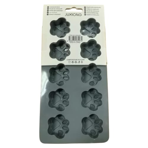 Silicone Chocolate Mold - Paw Prints - 21.5×11 cm (Grey)
