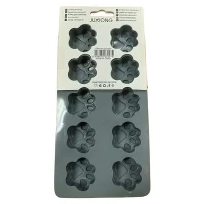 Silicone Chocolate Mold - Paw Prints - 21.5×11 cm (Grey)