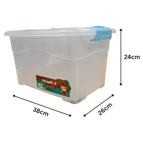 Plastic Storage Box - With Wheels - 30 Litres