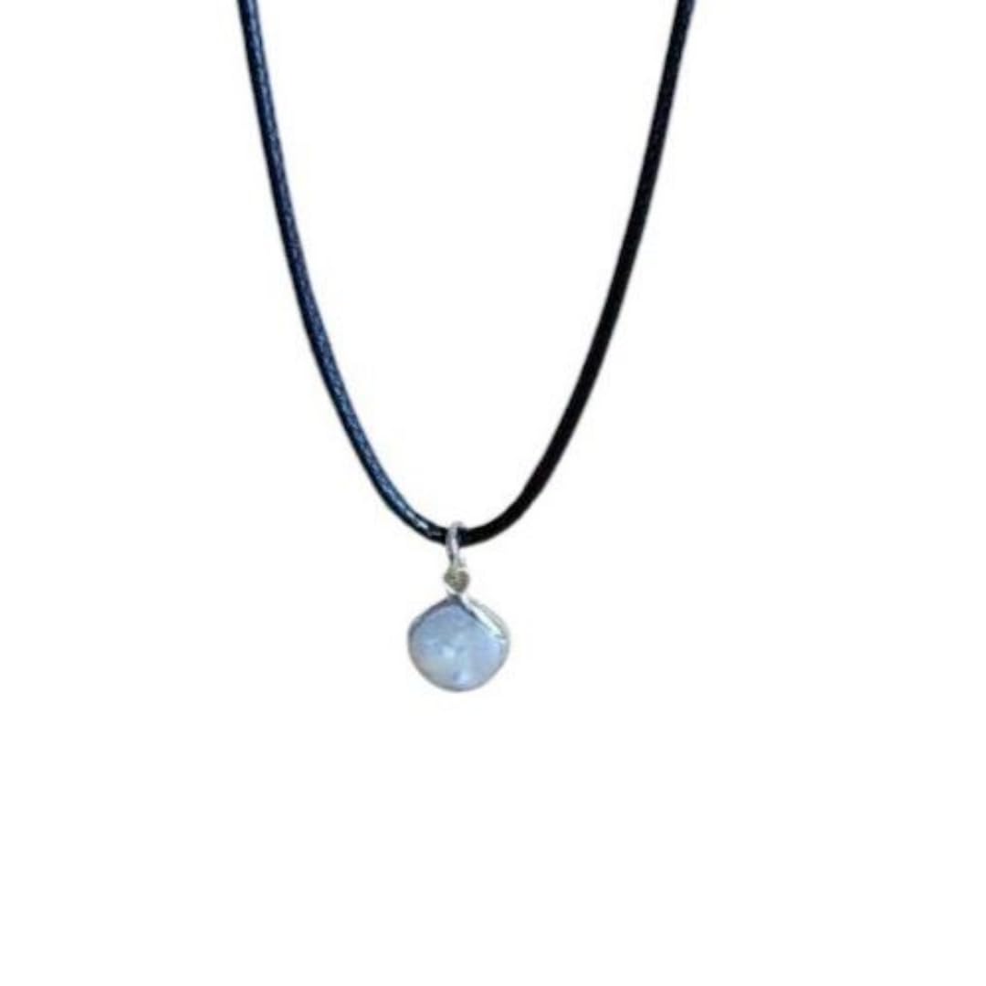 Earth Stone Collection - Pearl Crystal Stone Necklace (Large)