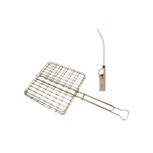 Small Box Braai Grid And Flexible Extra Length Braai Lighter (Brown)