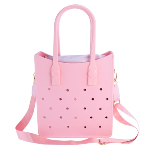 EVA Croc Tote Bag with Adjustable Strap – Ztylish (Pink)