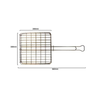 Small Box Braai Grid And Flexible Extra Length Braai Lighter (Brown)