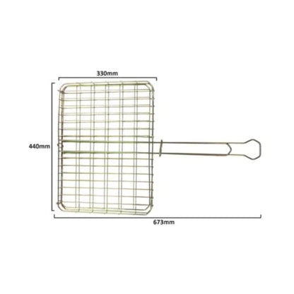 Big Box Braai Grid And Flexible Extra Length Braai Lighter (Brown)