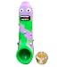 Silicone Rasta Pipe – Pickle Rick (Pink And Green)