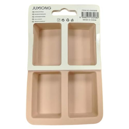 Silicone Chocolate Mold - Mini Rectangles - 12.5×9cm (Pink)