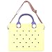 Nana EVA Croc Bag with Shoulder Strap – Lightweight Waterproof Tote Handbag (Pastel Yellow)