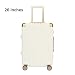 Classic Aluminum Frame Travel Suitcase - 20" + 26" - White