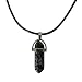 Earth Stone Collection - Bullet Crystal Stone Necklace (Snowflake Obsidian)