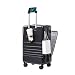 Multifunction Smart Carry-On Travel Suitcase - 20 Inch - Black