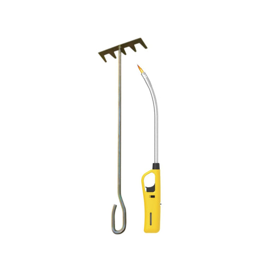 Braai Rake And Flexible Extra Length Braai Lighter (Yellow)
