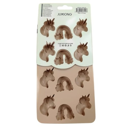 Silicone Chocolate Mold - Unicorns And Rainbows - 22×10.5cm (Pink)