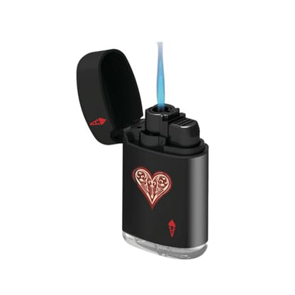 Zengaz ZL 3 Mega Jet Flame Lighter - Aces Black Heart