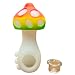 Silicone Rasta Pipe - Glow-In-The-Dark Mushroom (Red)