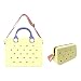 Nana EVA Croc Shoulder Bag & Coco EVA Croc Crossbody Bag Combo Set (Pastel Yellow)