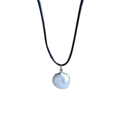 Earth Stone Collection - Pearl Crystal Stone Necklace (Small)