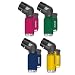 ZL-17 Angle Double Jet Torch Lighter – 4 Pack (Fuschia, Green, Blue, Yellow)