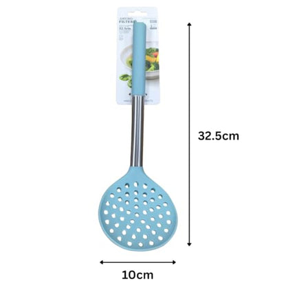 Silicone Slotted Ladle - 32.5x10cm (Blue)