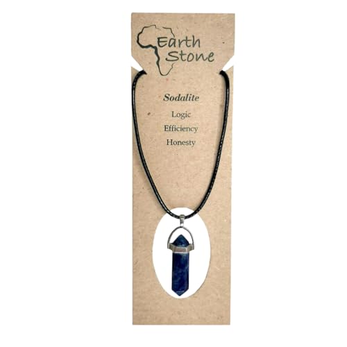 Earth Stone Collection - Bullet Crystal Stone Necklace (Sodalite)