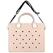 Nana EVA Croc Bag with Shoulder Strap – Lightweight Waterproof Tote Handbag (Beige)