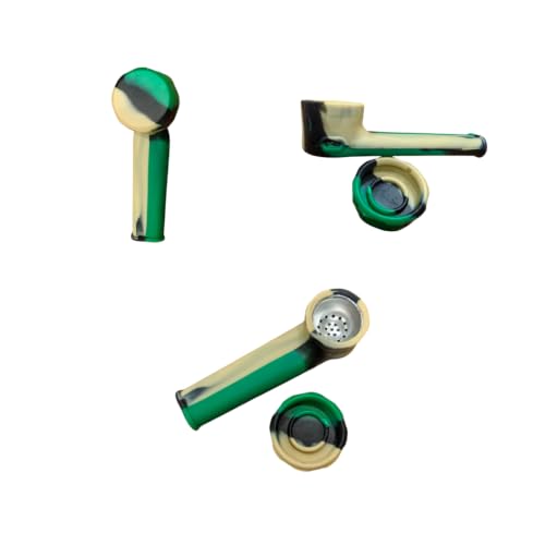 Mini Silicone Pipe With Lid - 3 Pack - Combo A