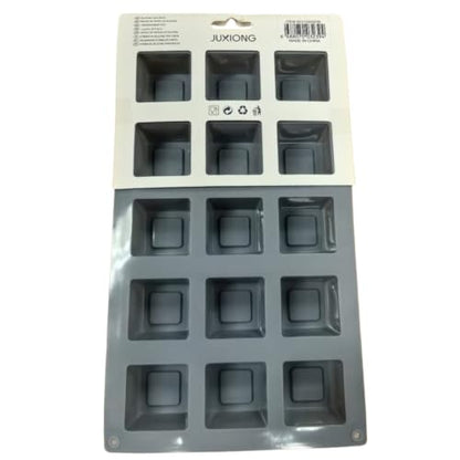 Silicone Cake Mold - Mini Squares - 29×17cm (Grey)