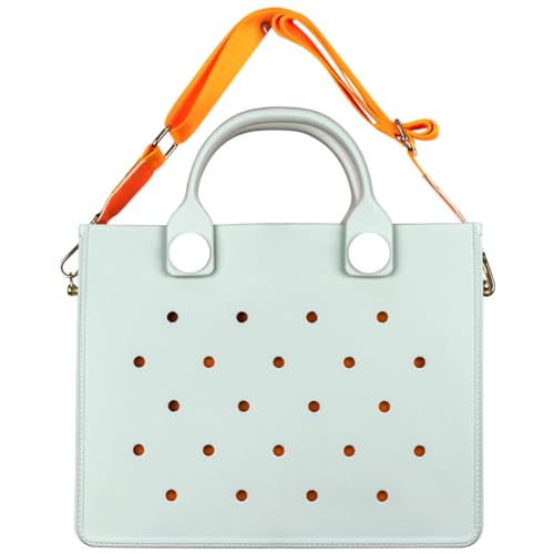 Nana EVA Croc Bag with Shoulder Strap – Lightweight Waterproof Tote Handbag (Grey)