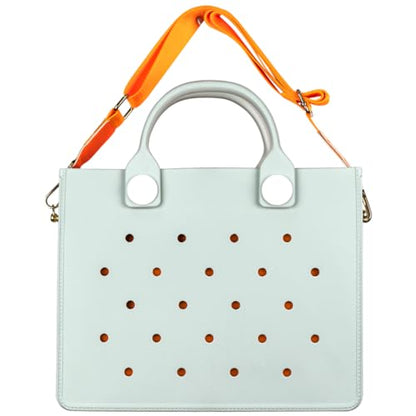Nana EVA Croc Bag with Shoulder Strap – Lightweight Waterproof Tote Handbag (Grey)