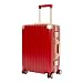 Classic Aluminum Frame Travel Suitcase - 26 inch - Wine Red