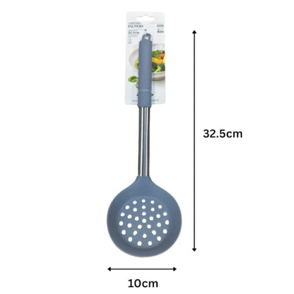 Silicone Slotted Ladle - 32.5x10cm (Grey)